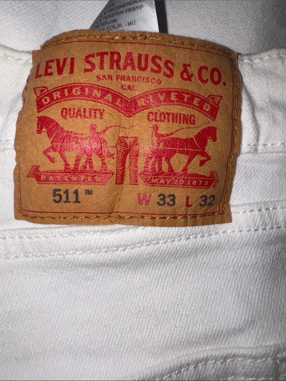 Levi's Cream Quilted Comforter Coverlet
